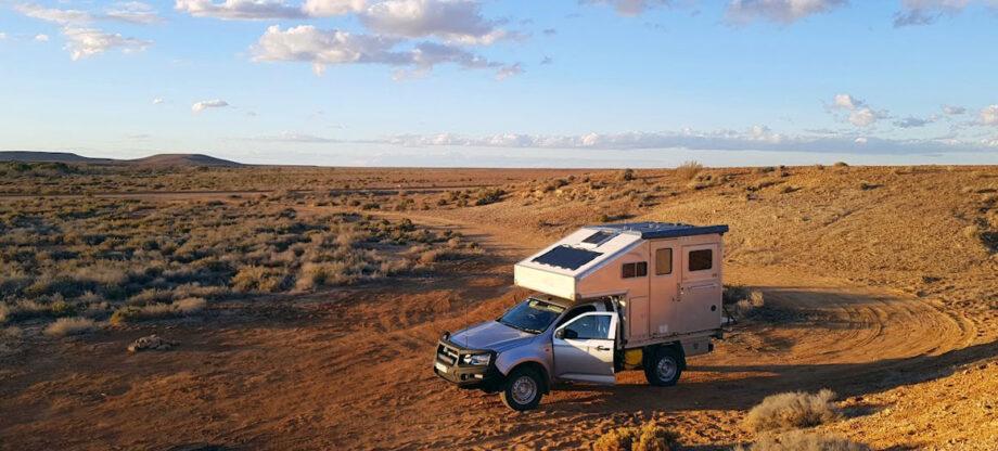 cover photo slide on camper in landscape