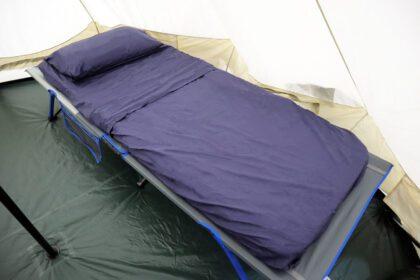 eco-friendly travel sheet single camp stretcher blue
